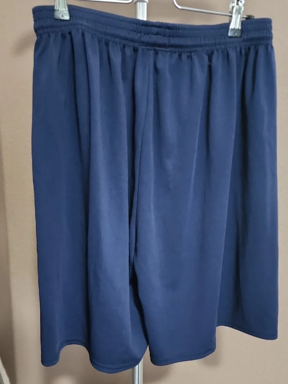 Men's Navy Athletic Shorts with 'Physical Education' Graphic